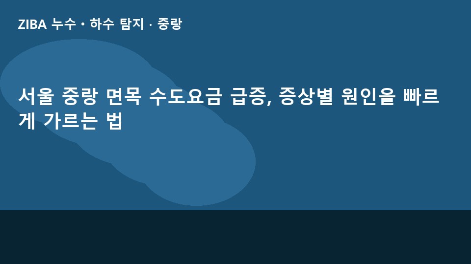 서울 중랑 면목 수도요금 급증, 증상별 원인을 빠르게 가르는 법
