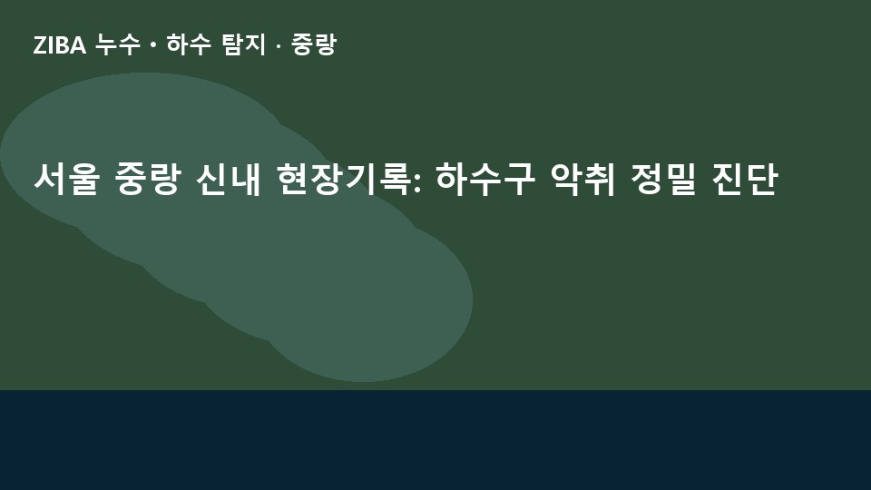 서울 중랑 신내 현장기록: 하수구 악취 정밀 진단